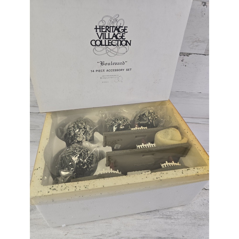 Dept 56 Heritage Village Collection Boulevard 14 Piece Accessory Set 5516-6